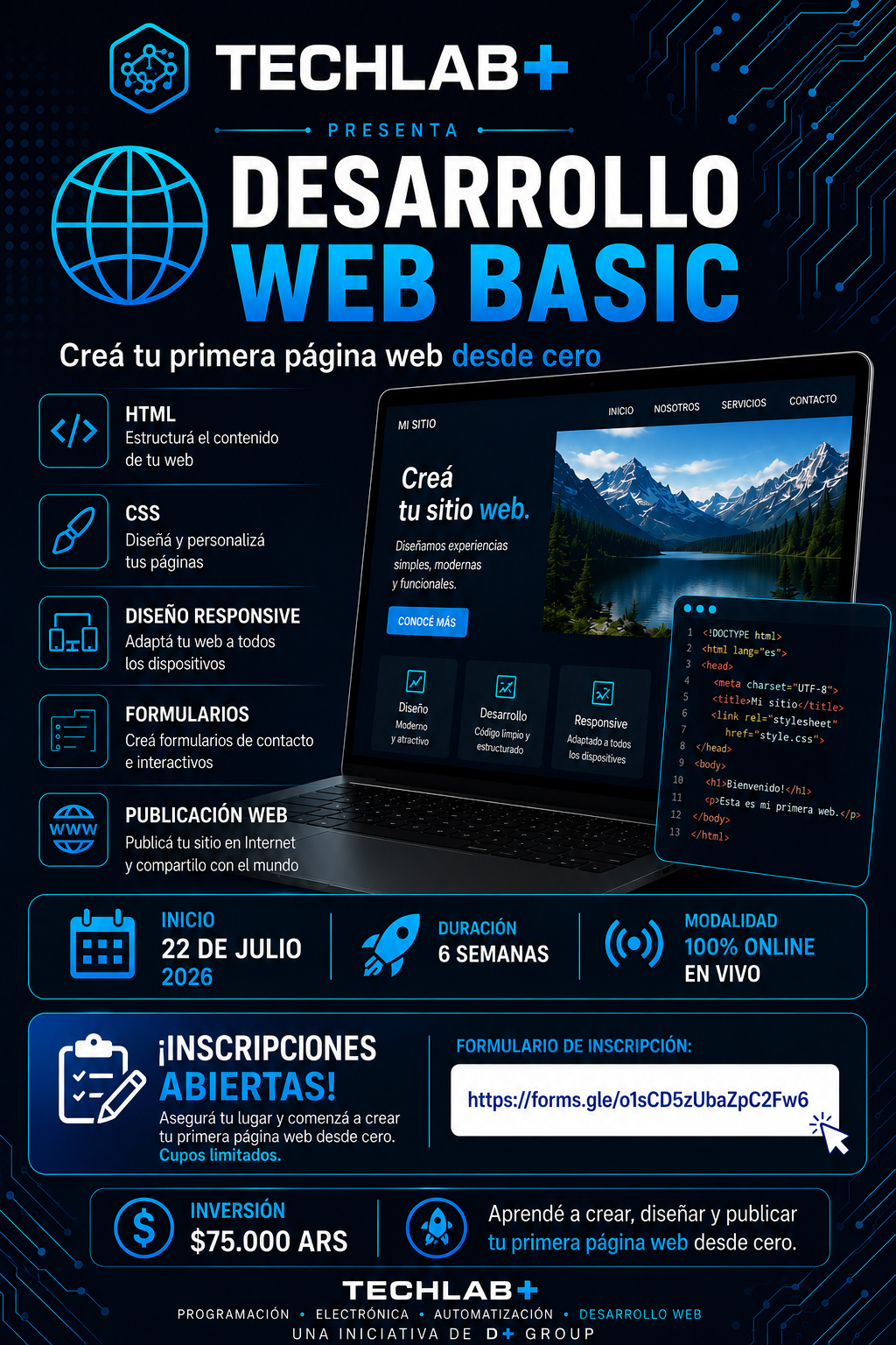 Flyer Desarrollo Web Basic